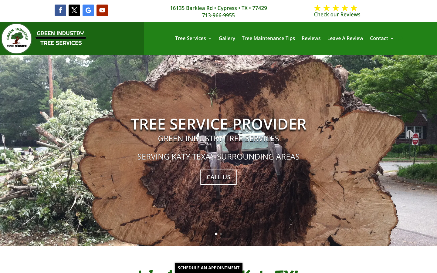 Desktop city landing page for Katy TX, captured September 25 2026